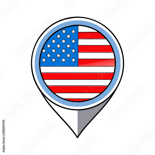 Free Download american flag pin vector icon, american flag pin vector illustration - simple illustration of american flag pin, perfect for logos,and american flag pin -themed designs. - GFXLoad