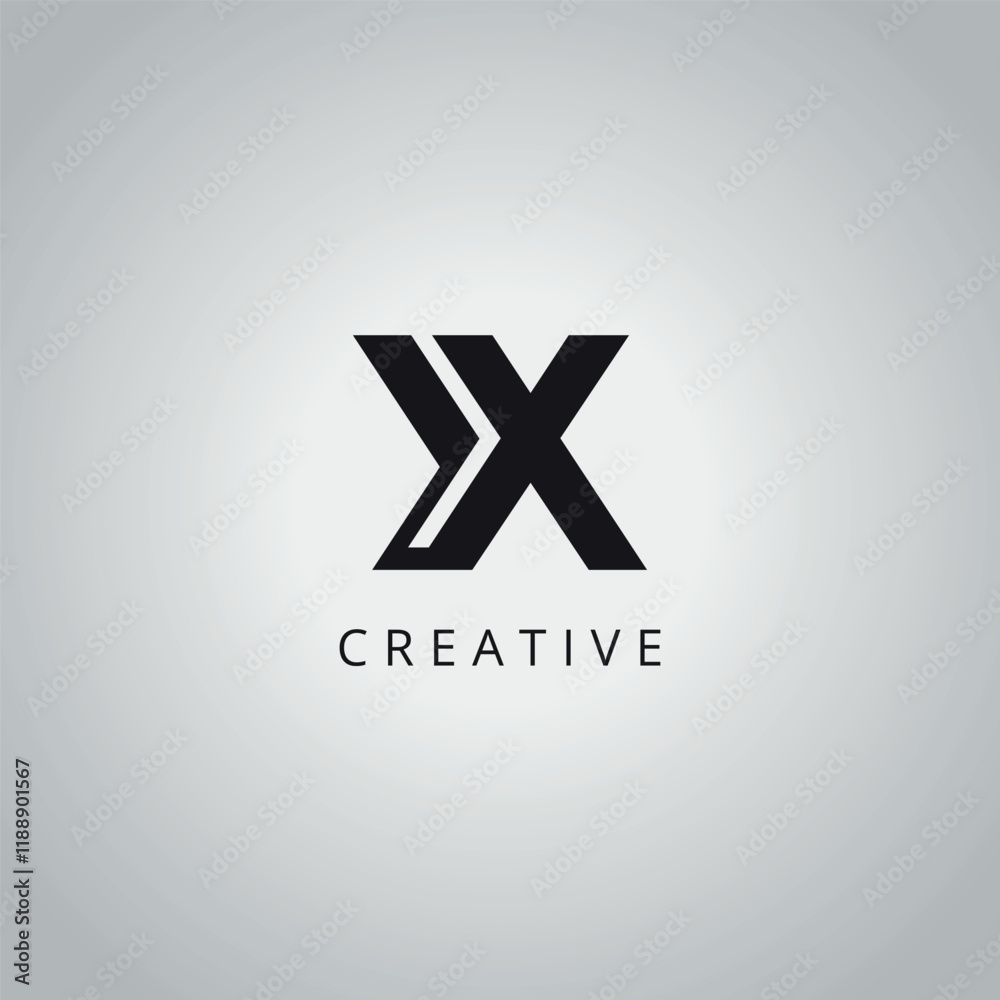 Fototapeta premium YX X Y modern creative alphabet company logo design vector icon template.
