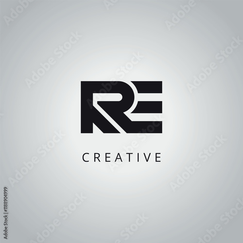 RE E R modern creative alphabet company logo design vector icon template.