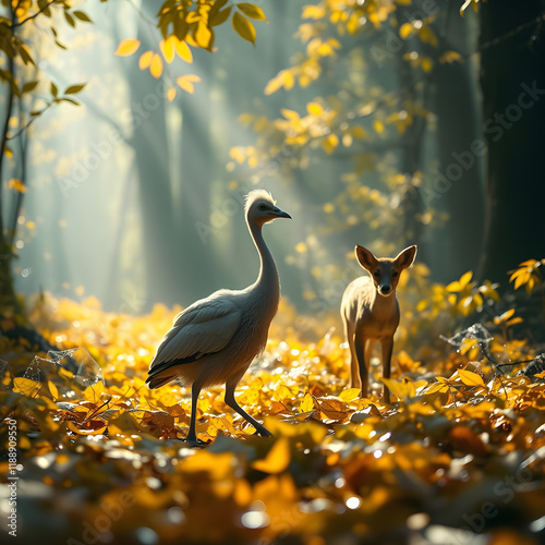 Lone Dodo Bird in an Enchanted Forest photo