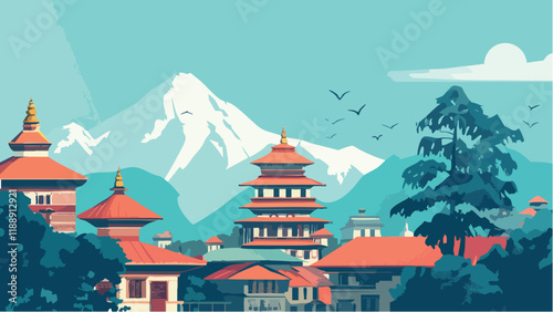 Nepal's Majestic Mountain Views.eps