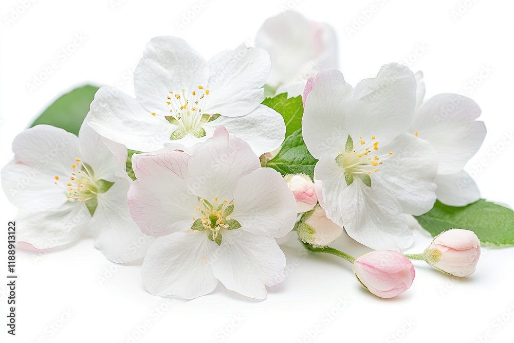 Bouquet white and pink flowers isolated on white background Bouquet white and pink flowers isolated on white background