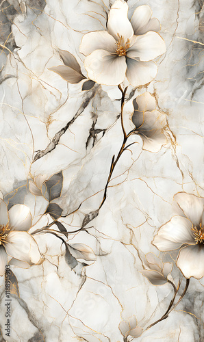 Creative Seamless Pattern 2D Doodle Floral Illustrations for wallpaper, card, tile.