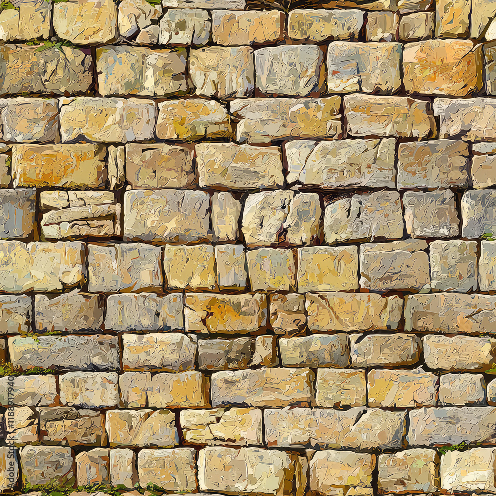 Fototapeta premium Brick & Stone Wall