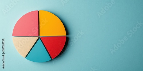 Free Download spending expenses forecast concept. Colorful pie chart on a blue background, symbolizing data representation and analysis. - GFXLoad