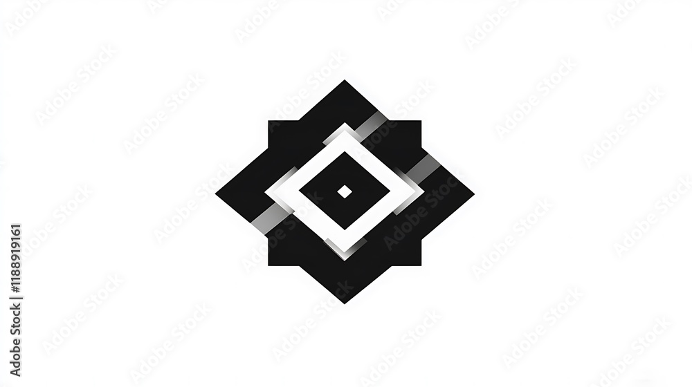 Abstract Black and White Geometric Design Abstract Black and White Geometric Design