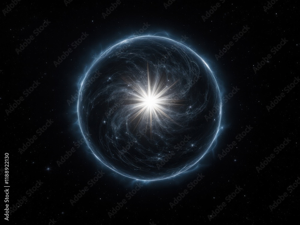 Obraz premium Cosmic Swirl: Galactic Vortex with Radiant Core