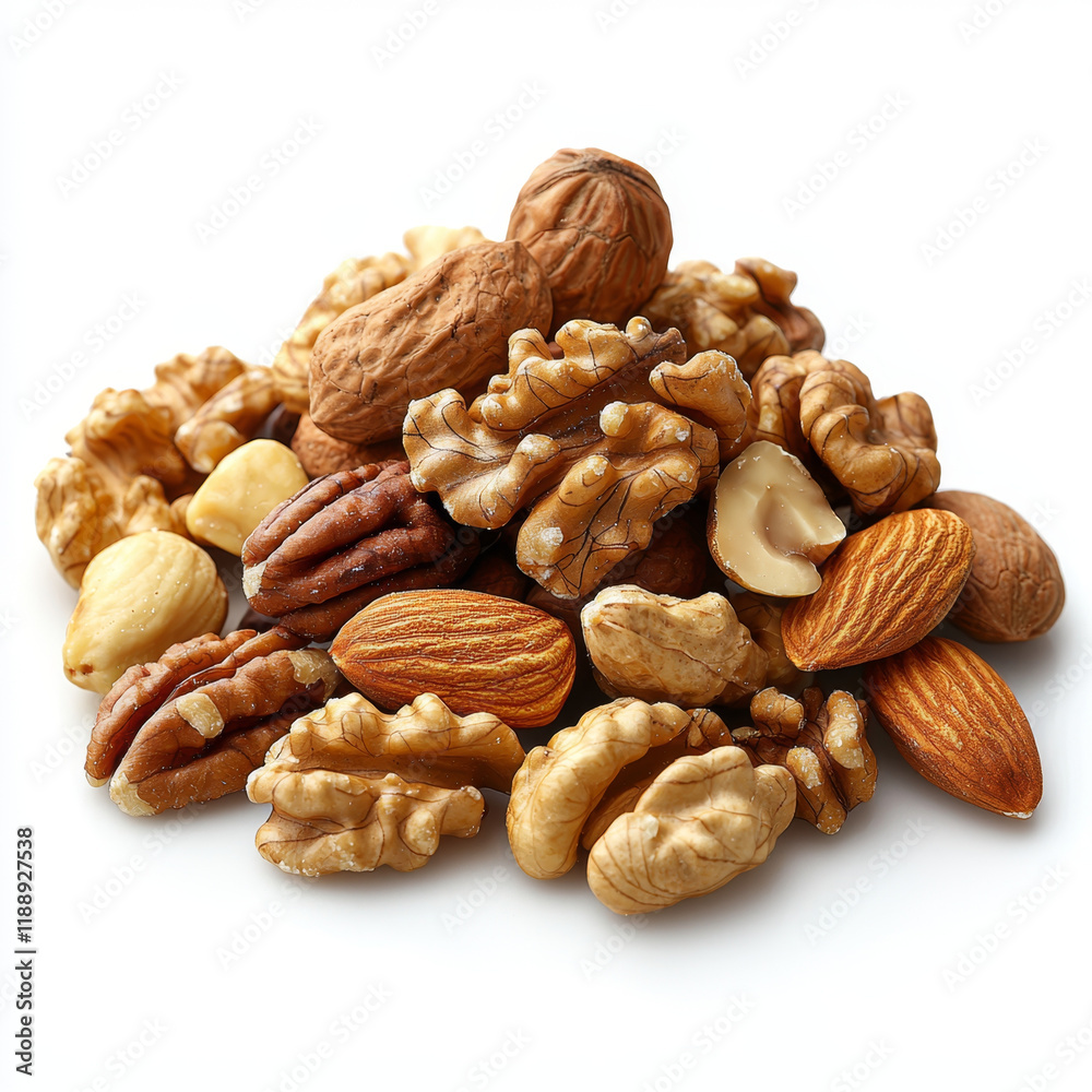 Mixed nuts assortment: almonds, walnuts, pecans. Mixed nuts assortment: almonds, walnuts, pecans.