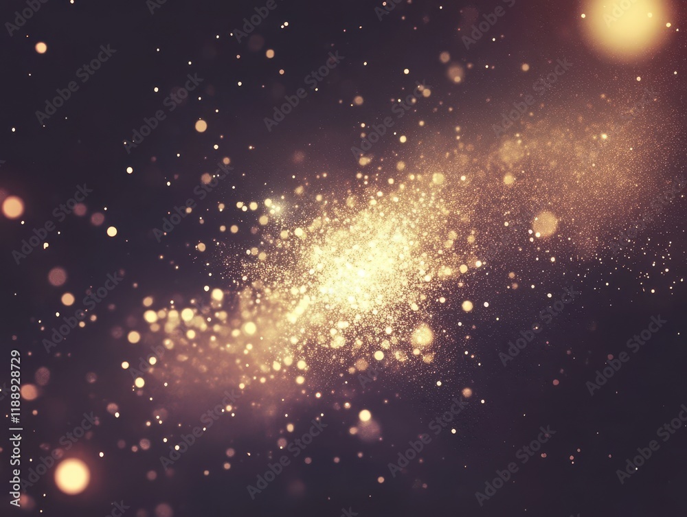 Golden Dust Particles in Dark Space Abstract Background A Magical Cosmic Sparkle and Shimmer Golden Dust Particles in Dark Space Abstract Background A Magical Cosmic Sparkle and Shimmer