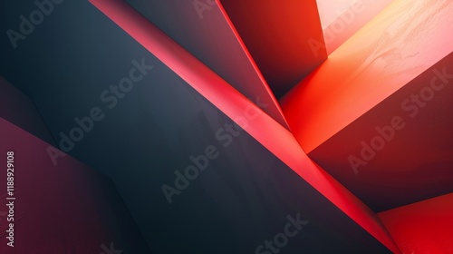 Abstract Red and Dark Gray Geometric Wallpaper