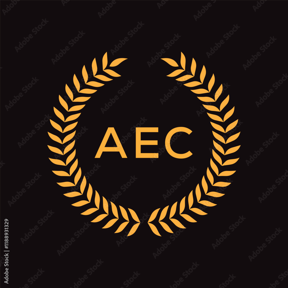 Naklejka premium AEC Letter Initial Logo Design Template Vector Illustration 