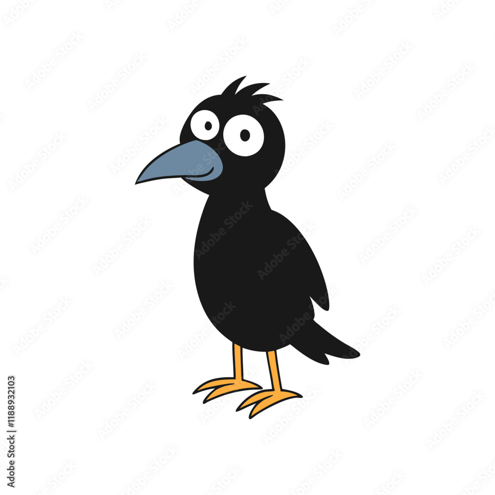 Fototapeta premium Crow Cartoon vector
