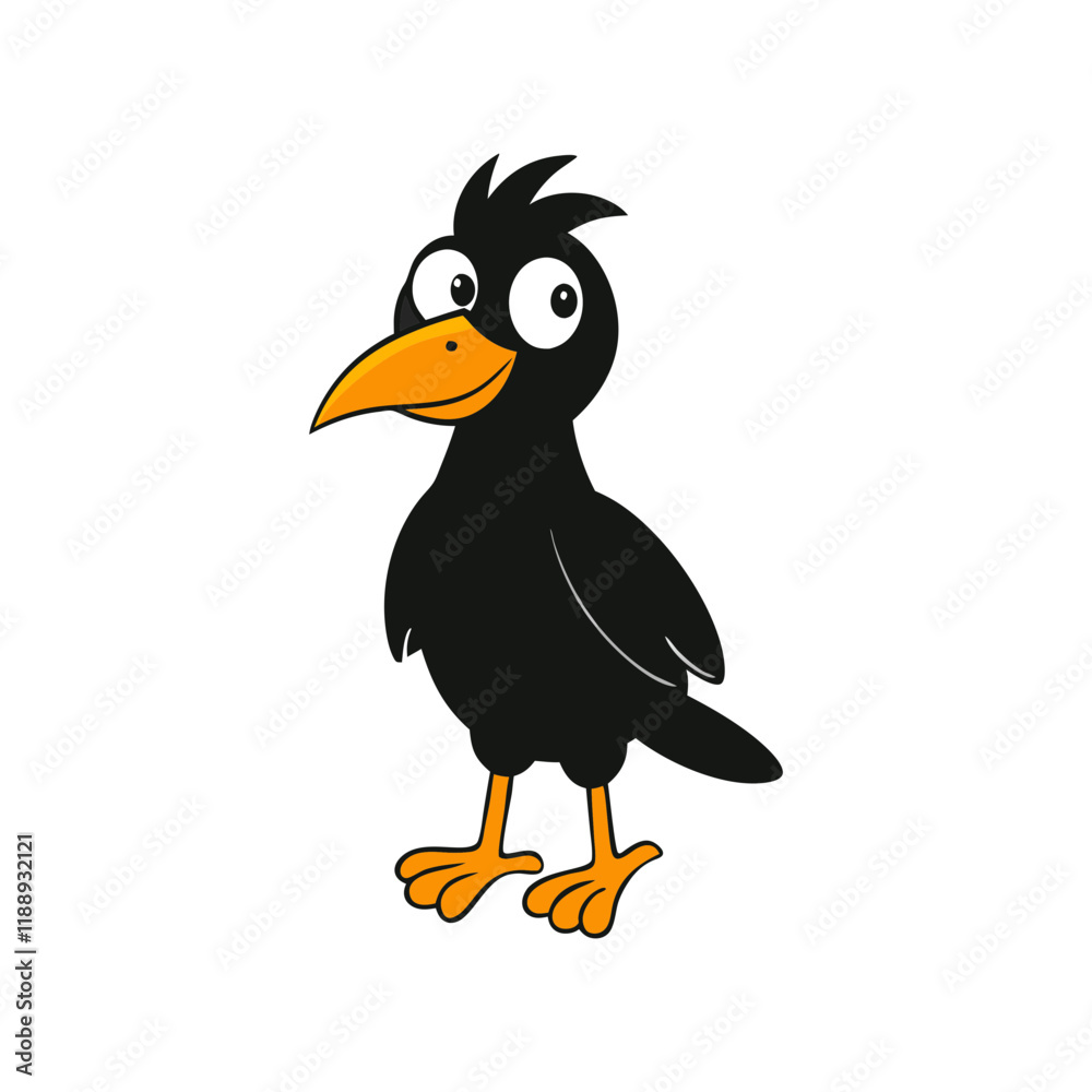 Fototapeta premium Crow Cartoon vector