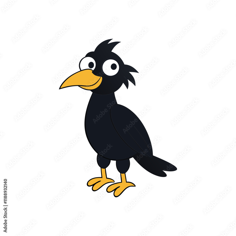Obraz premium Crow Cartoon vector
