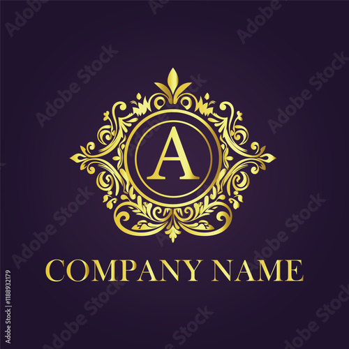 Vintage and luxury logo template Premium Vector, Royalty
