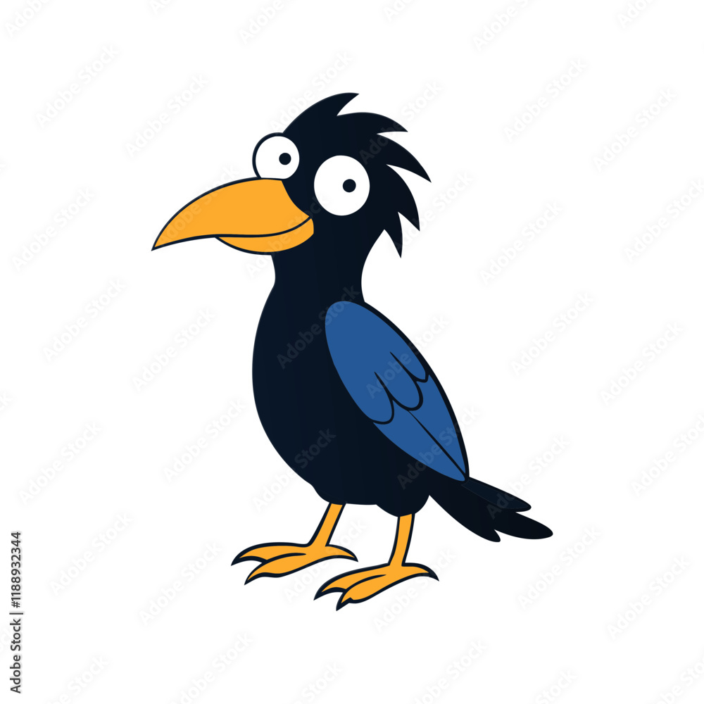 Obraz premium Crow Cartoon vector