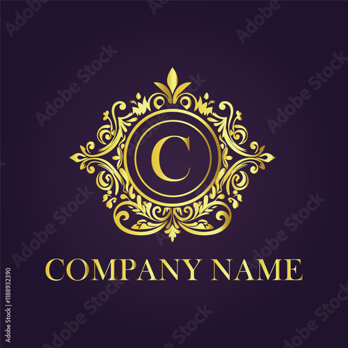 Vintage and luxury logo template Premium Vector, Royalty
