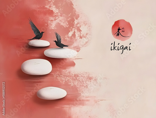 Minimalist ikigai concept