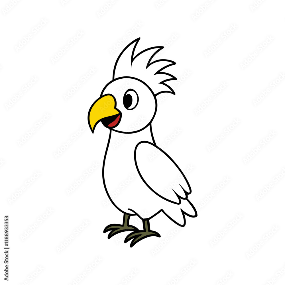 Fototapeta premium Cockatoo Cartoon vector