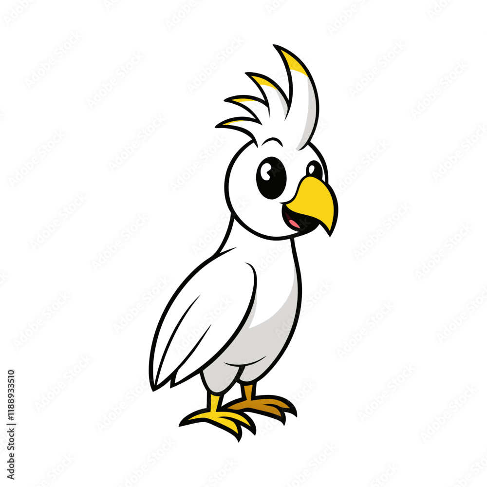 Obraz premium Cockatoo Cartoon vector