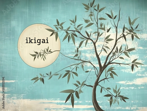Minimalist ikigai concept