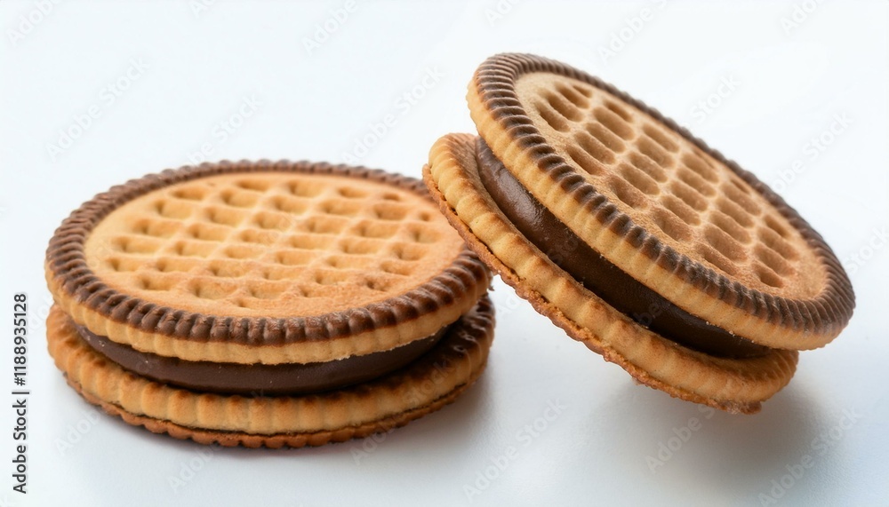 Crispy Round Biscuits with Cocoa Filling Crispy Round Biscuits with Cocoa Filling