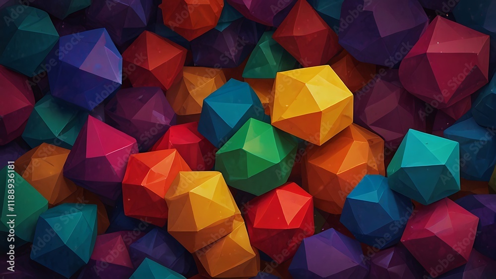Obraz premium Colorful 3d geometric abstract background 