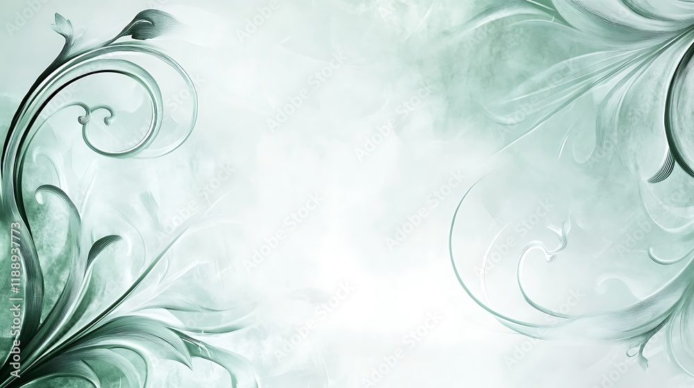 Elegant Swirling Floral Design Abstract Background Elegant Swirling Floral Design Abstract Background