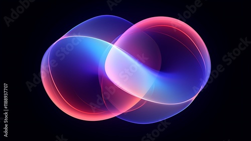 Transparent overlapping circles with vivid gradient hues.