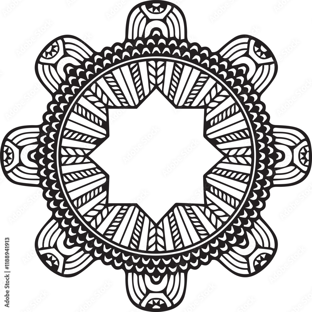 Beautiful flower art and mandala vector design Beautiful flower art and mandala vector design