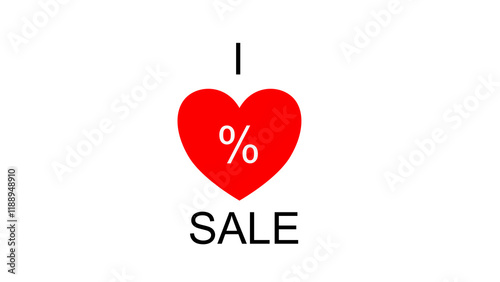 i love sale heart arranged business finance