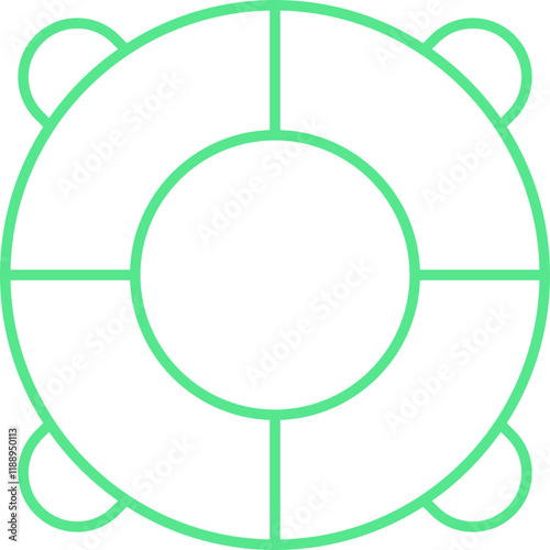 Lifebuoy icon single vector illustration
