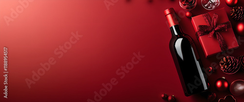 wine bottle and glass