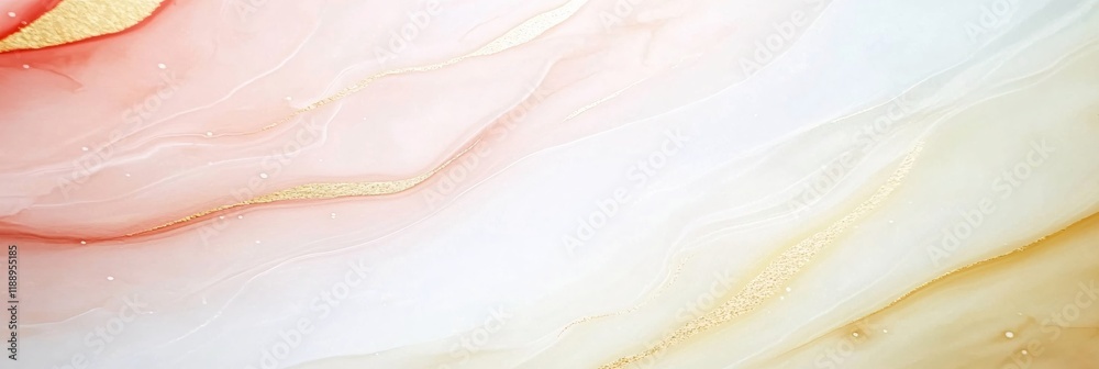 Elegant Pink Gold Abstract Fluid Art Background Design