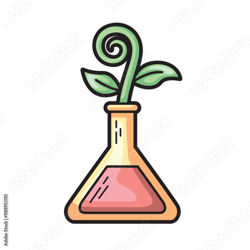 Environmental biotechnology for plant growth in pink liquid showcasing bioremediation innovation. Suitable for environmental science articles or presentations