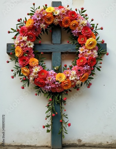 a symbol of colorful flowers photo