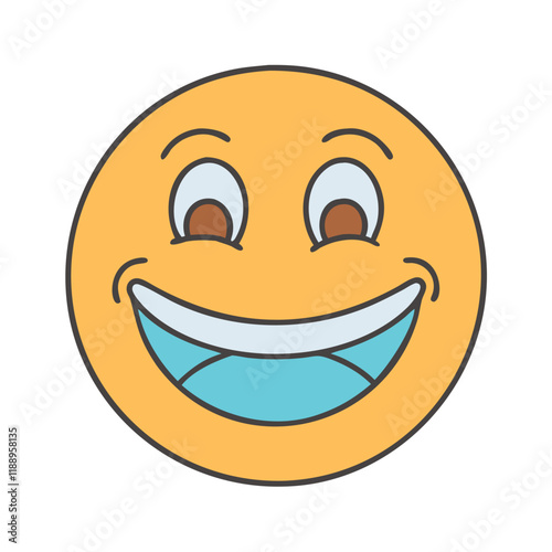 grinning face vector icon, grinning face vector illustration - simple illustration of grinning face, perfect for logos,and grinning face -themed designs.