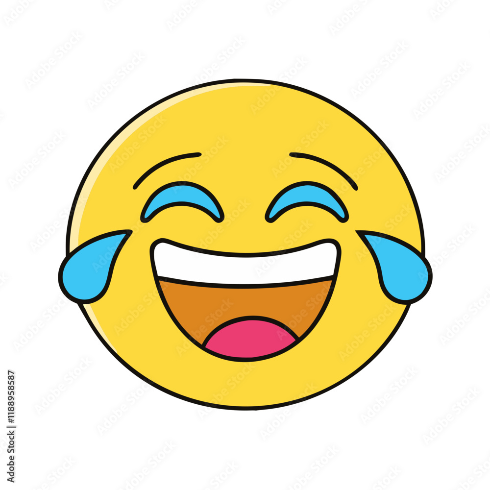 laughing face with tears vector icon, laughing face with tears vector illustration - simple illustration of laughing face with tears, perfect for logos,and laughing face with tears -themed designs. laughing face with tears vector icon, laughing face with tears vector illustration - simple illustration of laughing face with tears, perfect for logos,and laughing face with tears -themed designs.