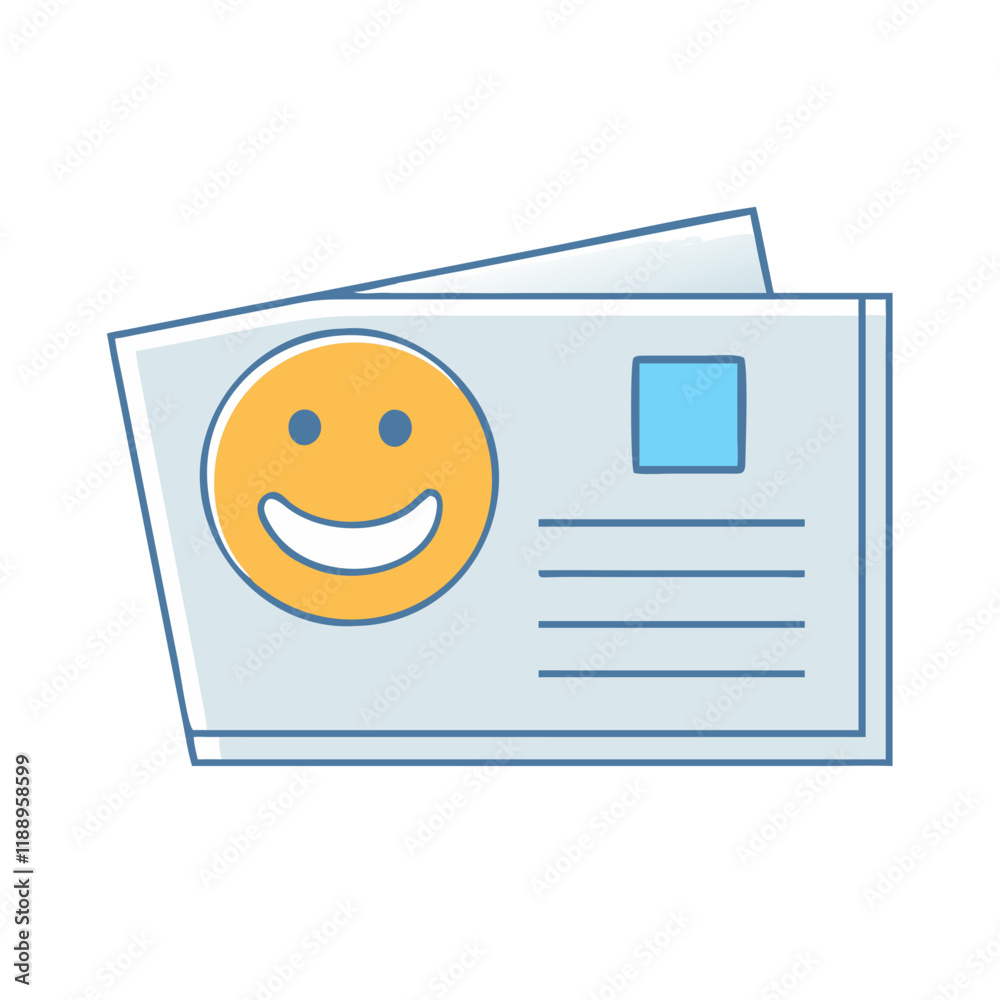 postcard with smiley vector icon, postcard with smiley vector illustration - simple illustration of postcard with smiley, perfect for logos,and postcard with smiley -themed designs. postcard with smiley vector icon, postcard with smiley vector illustration - simple illustration of postcard with smiley, perfect for logos,and postcard with smiley -themed designs.