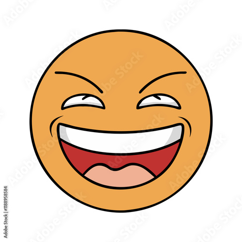 laughing face with wide mouth icon