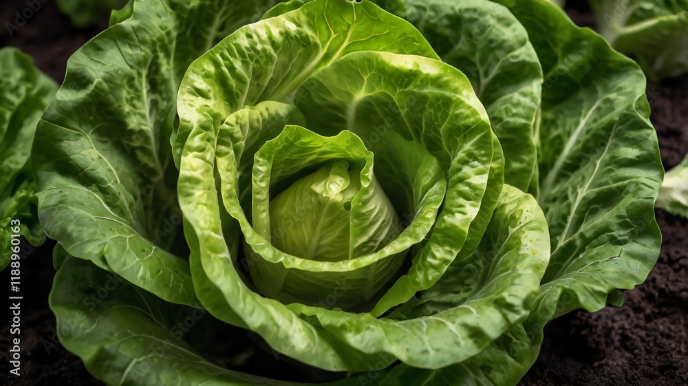 Obraz premium Fresh cabbage from nature background