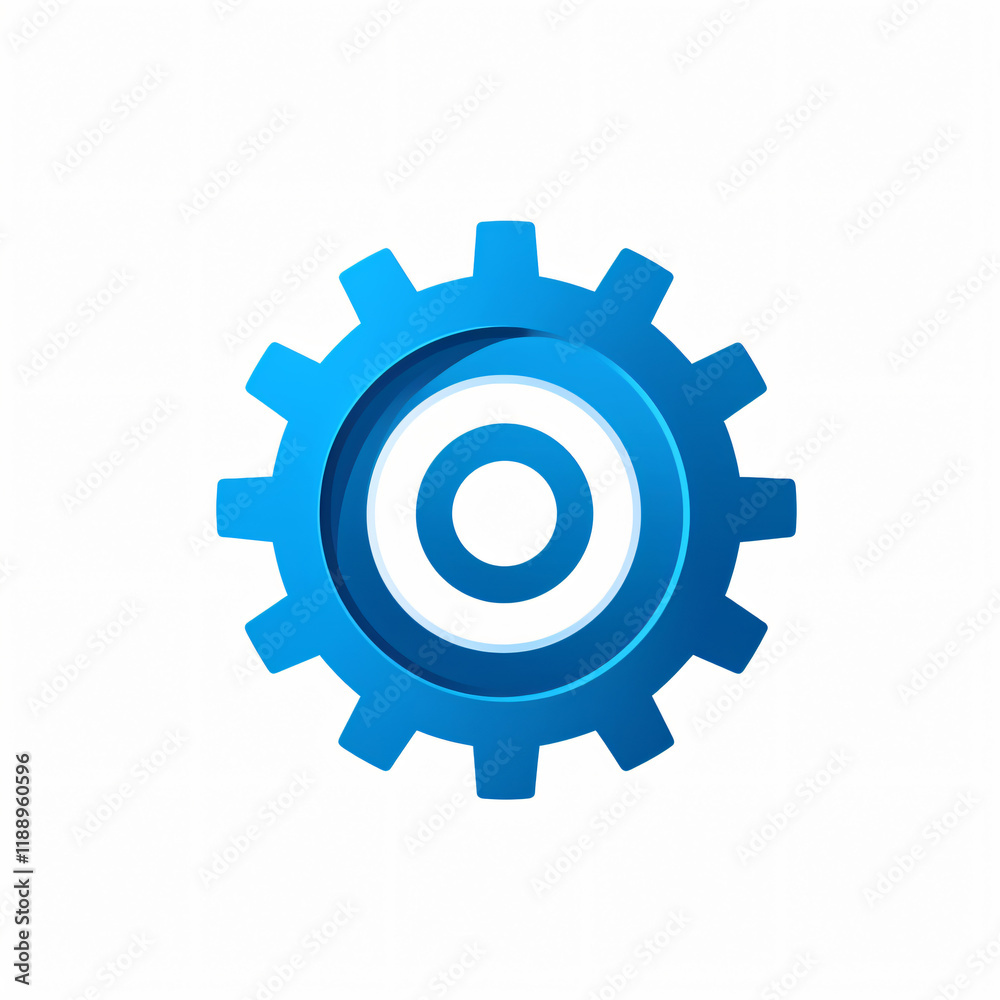 Engaging Gear Icon: Simple Flat Vector Illustration with Teeth cogs symbol Engaging Gear Icon: Simple Flat Vector Illustration with Teeth cogs symbol