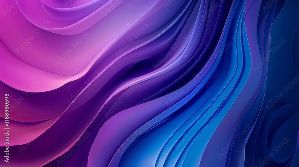 Fototapeta premium Abstract Purple Blue Wave Wallpaper