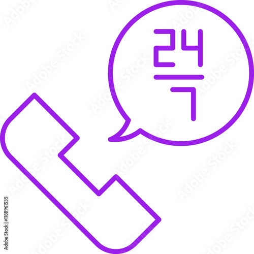 Hotline icon single vector illustration