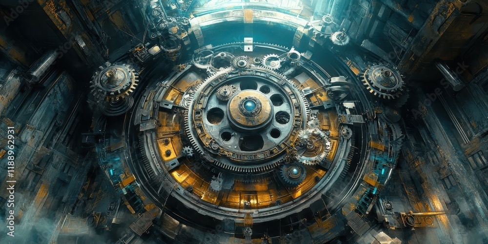 Intricate Steampunk Machine Gears and Mechanisms Intricate Steampunk Machine Gears and Mechanisms
