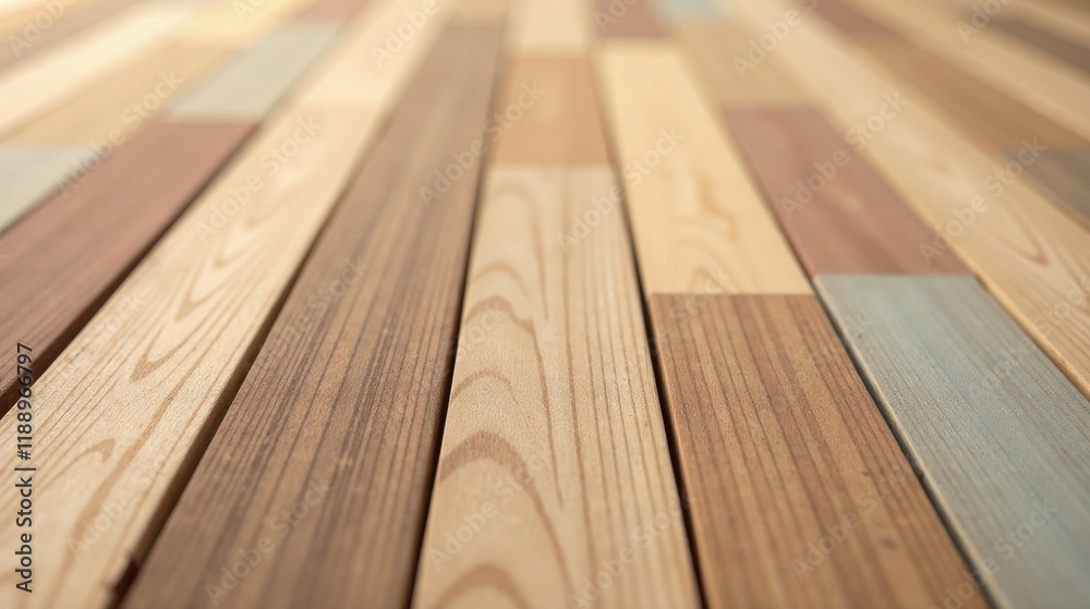 A Detailed Close-Up View of a Collection of Stained Wooden Planks Arranged in an Intricate Pattern A Detailed Close-Up View of a Collection of Stained Wooden Planks Arranged in an Intricate Pattern