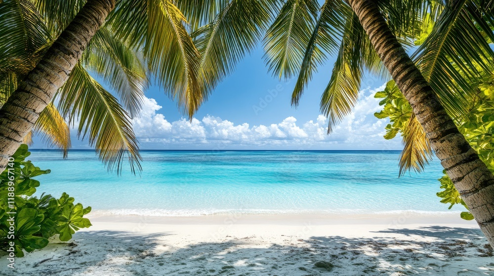 tropical beach panorama, seascape with a wide horizon tropical beach panorama, seascape with a wide horizon