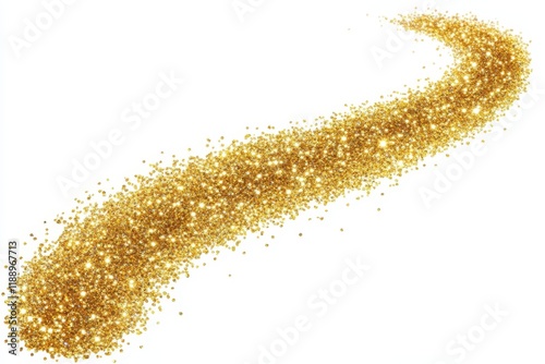 Wallpaper Mural Golden Glitter Swirl on White Background Torontodigital.ca