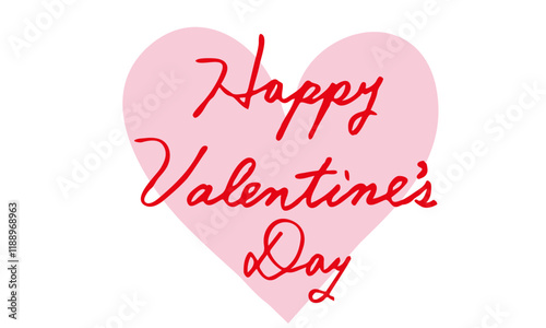 ハッピーバレンタインデー 文字 筆記体 英語　Happy Valentine