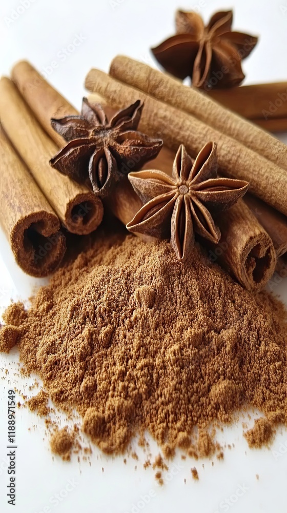 Cinnamon and Star Anise Spices - A Warm and Aromatic Blend Cinnamon and Star Anise Spices - A Warm and Aromatic Blend